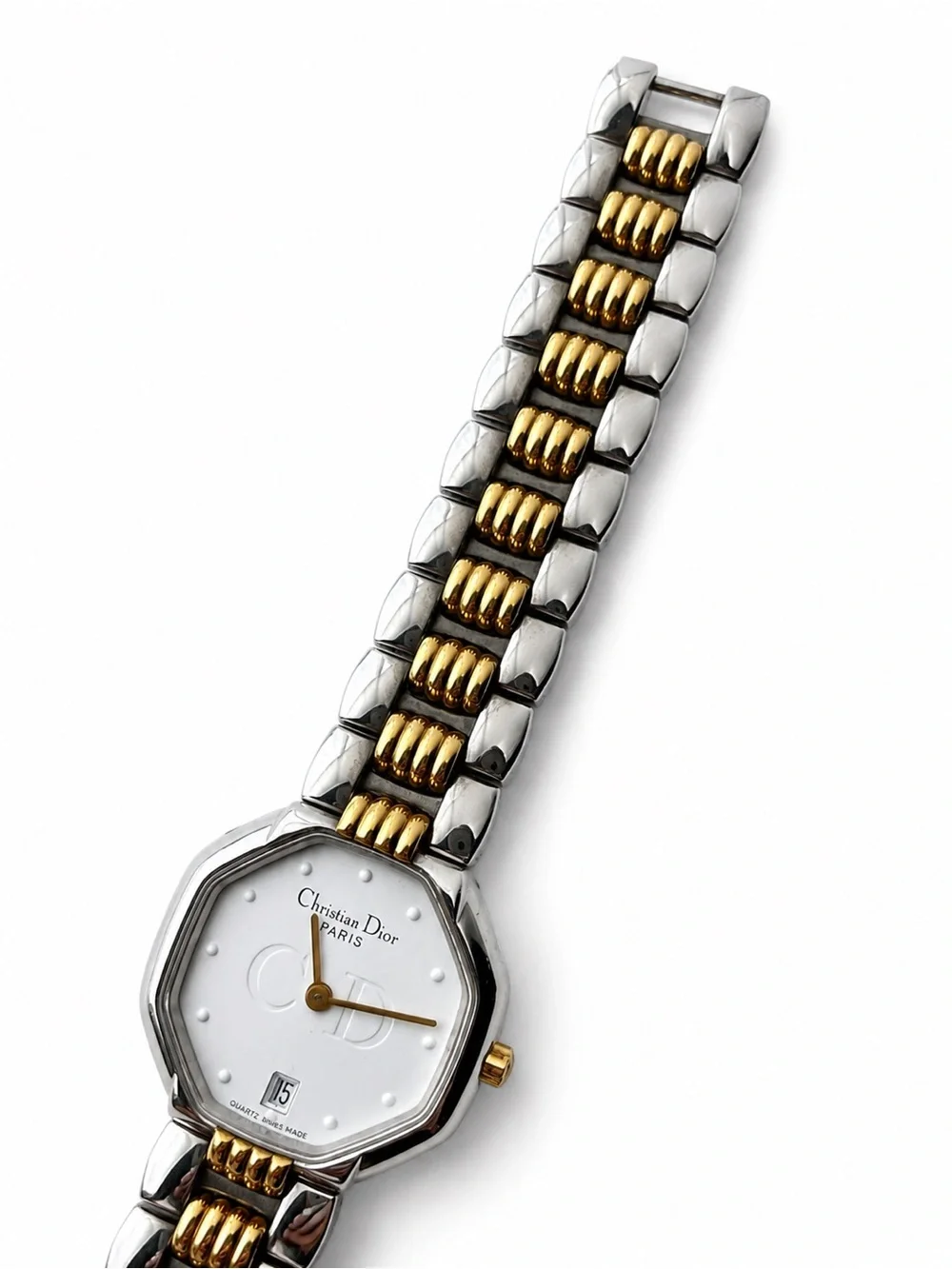 Christian Dior 48.203 Vintage Two-Tone Swiss Quartz Octagon Watch